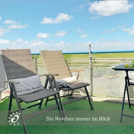 דירה De Swolk Nordseeblick Vom Balkon *
